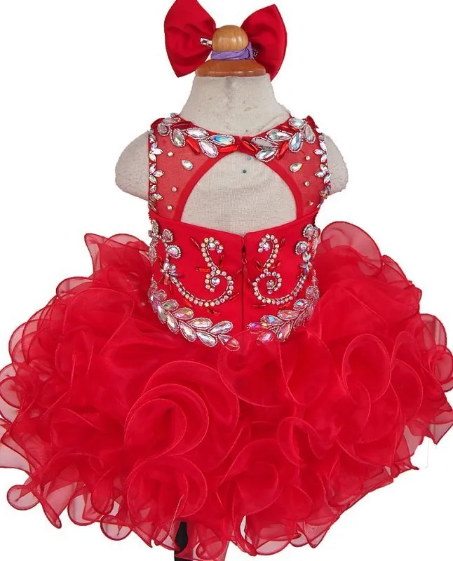 16 color --- Custom Made Baby Cupcake Pageant Dress With Hair bow