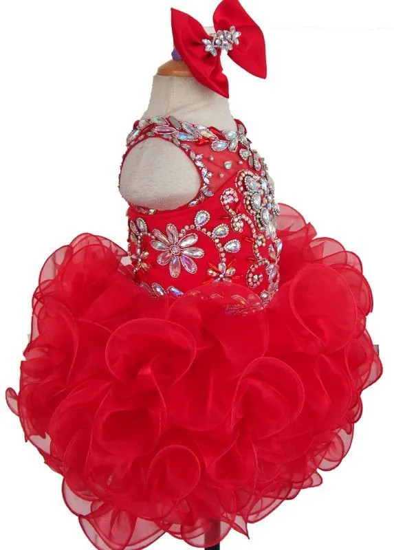 16 color --- Custom Made Baby Cupcake Pageant Dress With Hair bow