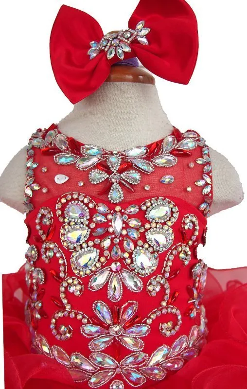 16 color --- Custom Made Baby Cupcake Pageant Dress With Hair bow