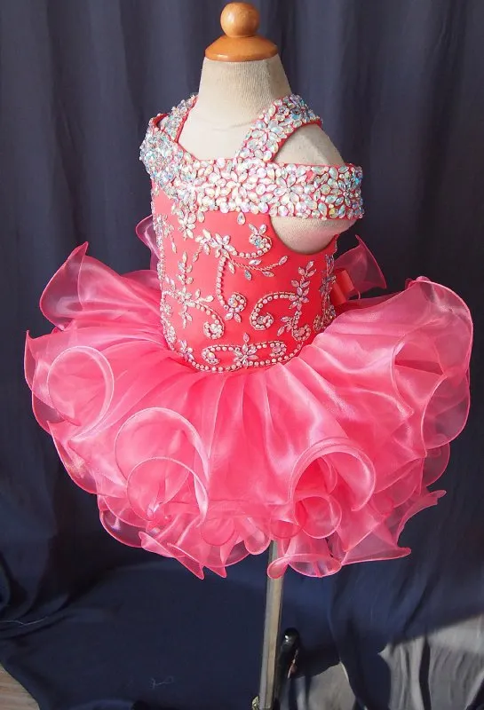 16 color ---Infant/toddler/baby/children/kids Girl's glitz Pageant evening/prom Dress/clothing 1~4T G081-4