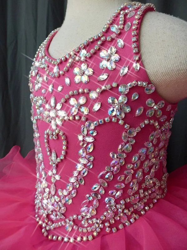 16 color -- Jennifer Wu Infant/toddler/baby/children/kids Girl's Glitz Pageant Gown