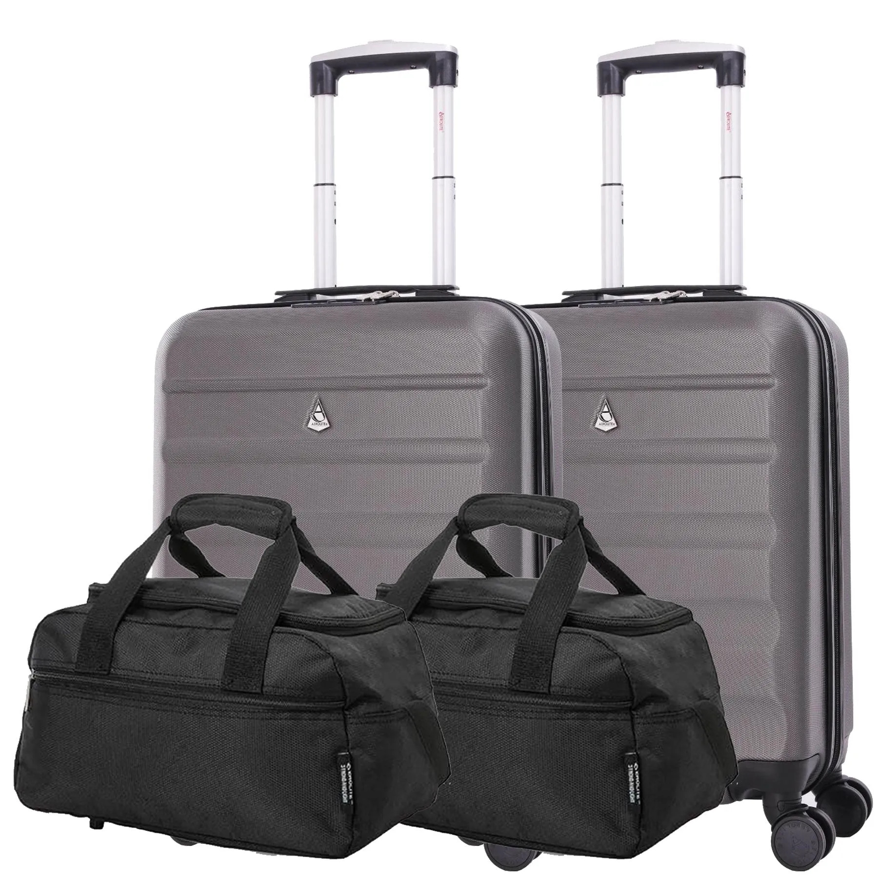Aerolite (55x40x20cm) Ryanair Maximum Lightweight Hard Shell Cabin Hand Luggage, 4 Wheels