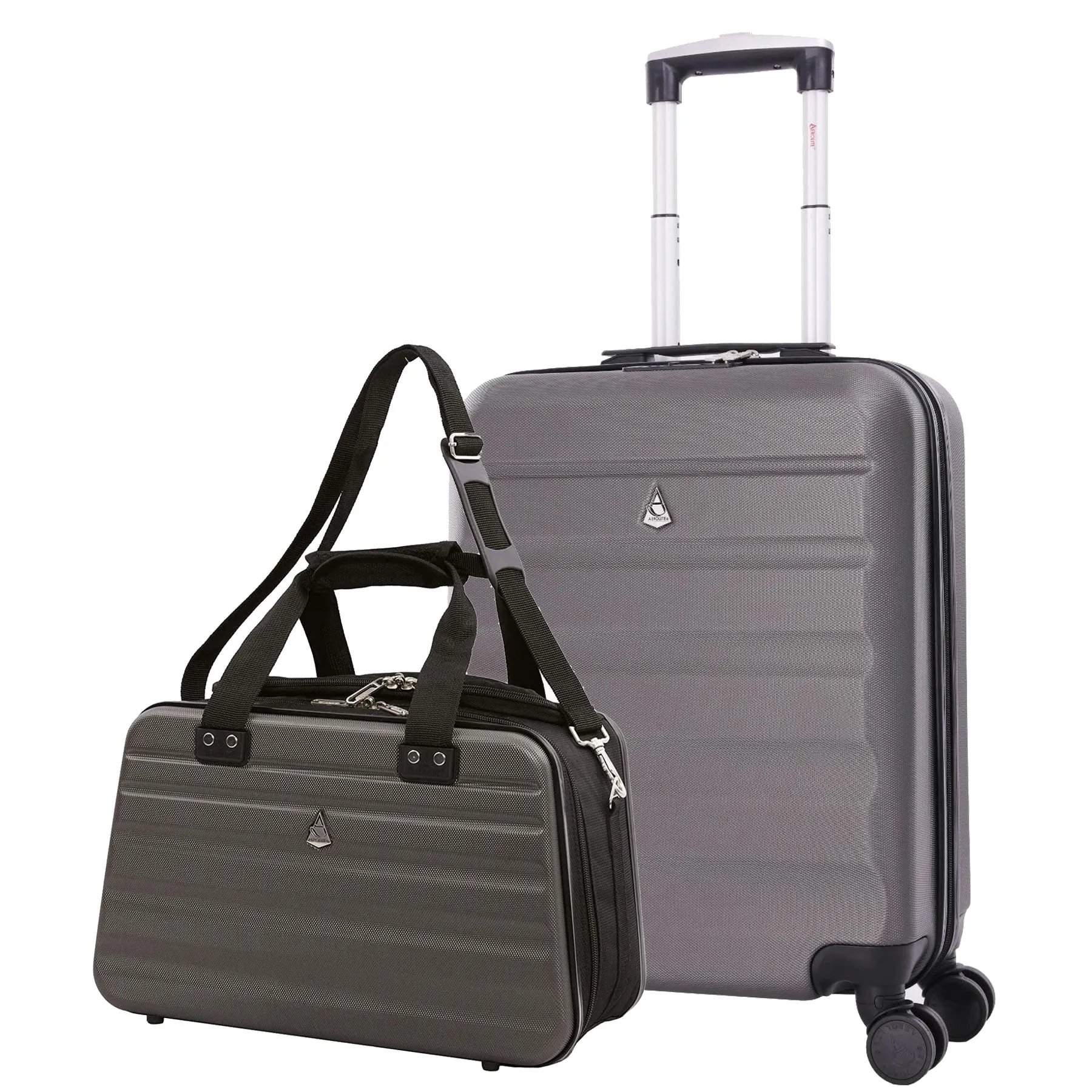 Aerolite (55x40x20cm) Ryanair Maximum Lightweight Hard Shell Cabin Hand Luggage, 4 Wheels