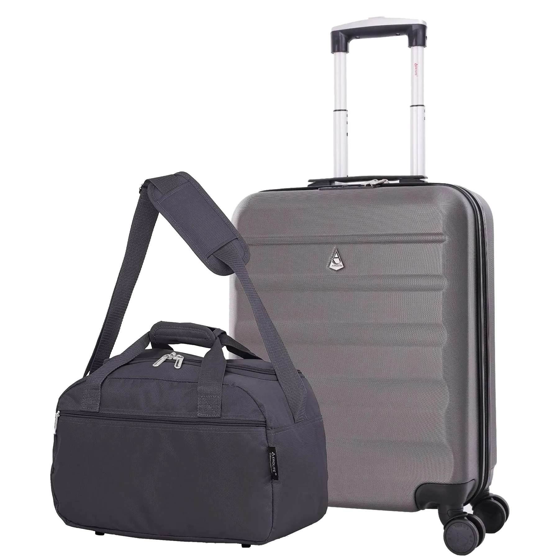 Aerolite (55x40x20cm) Ryanair Maximum Lightweight Hard Shell Cabin Hand Luggage, 4 Wheels