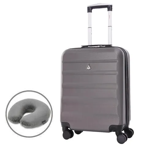 Aerolite (55x40x20cm) Ryanair Maximum Lightweight Hard Shell Cabin Hand Luggage, 4 Wheels
