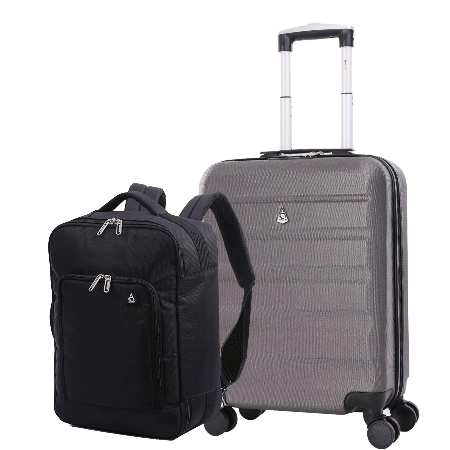 Aerolite (55x40x20cm) Ryanair Maximum Lightweight Hard Shell Cabin Hand Luggage, 4 Wheels