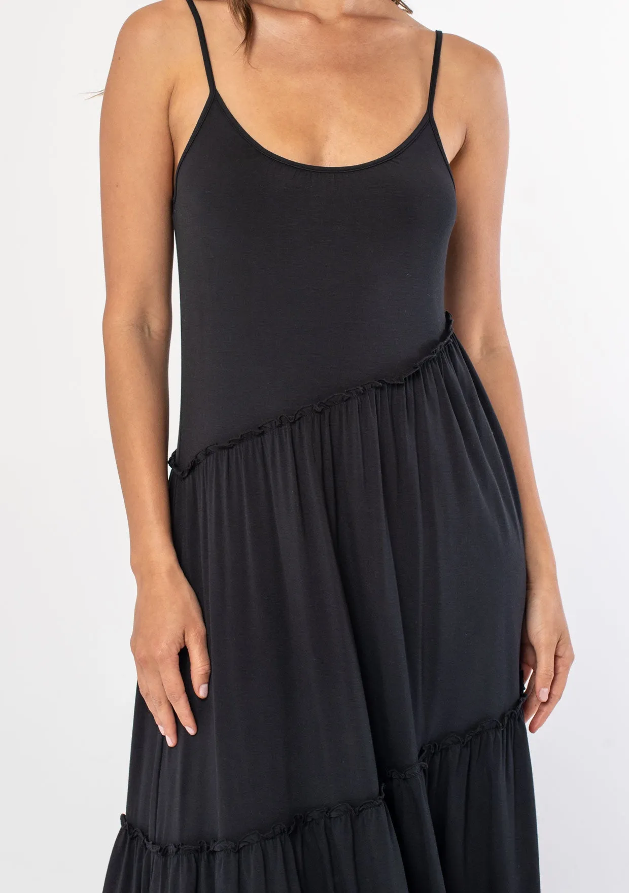 Allegra Asymmetric Midi Dress