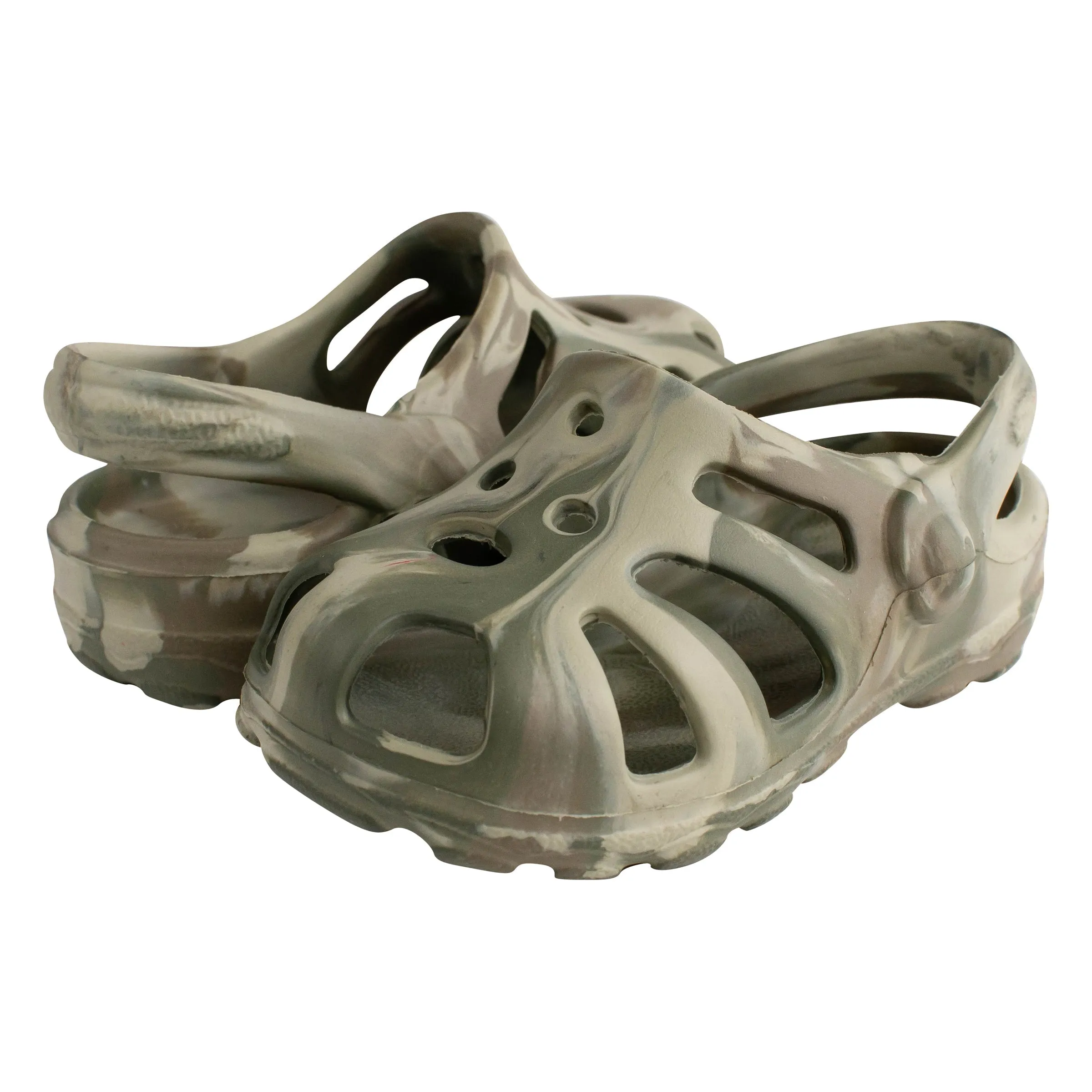 Baby Deer Sunny Toddler Green Camouflage Molded Sandals with Back Strap