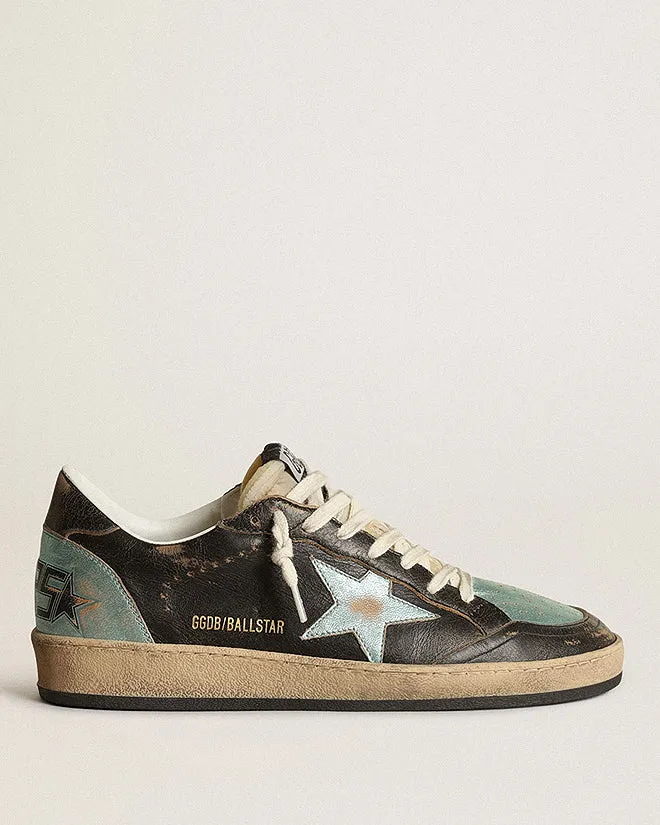 ball star shiny leather vintage laminated star - black/mint