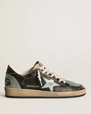 ball star shiny leather vintage laminated star - black/mint