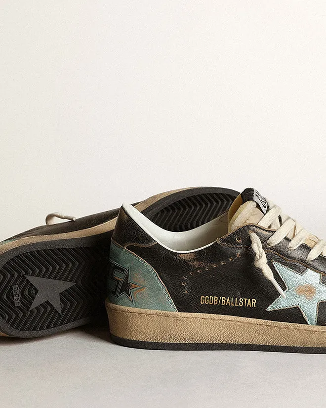 ball star shiny leather vintage laminated star - black/mint