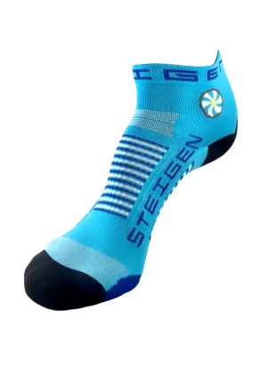 Breezy Blue Running Socks ¼ Length