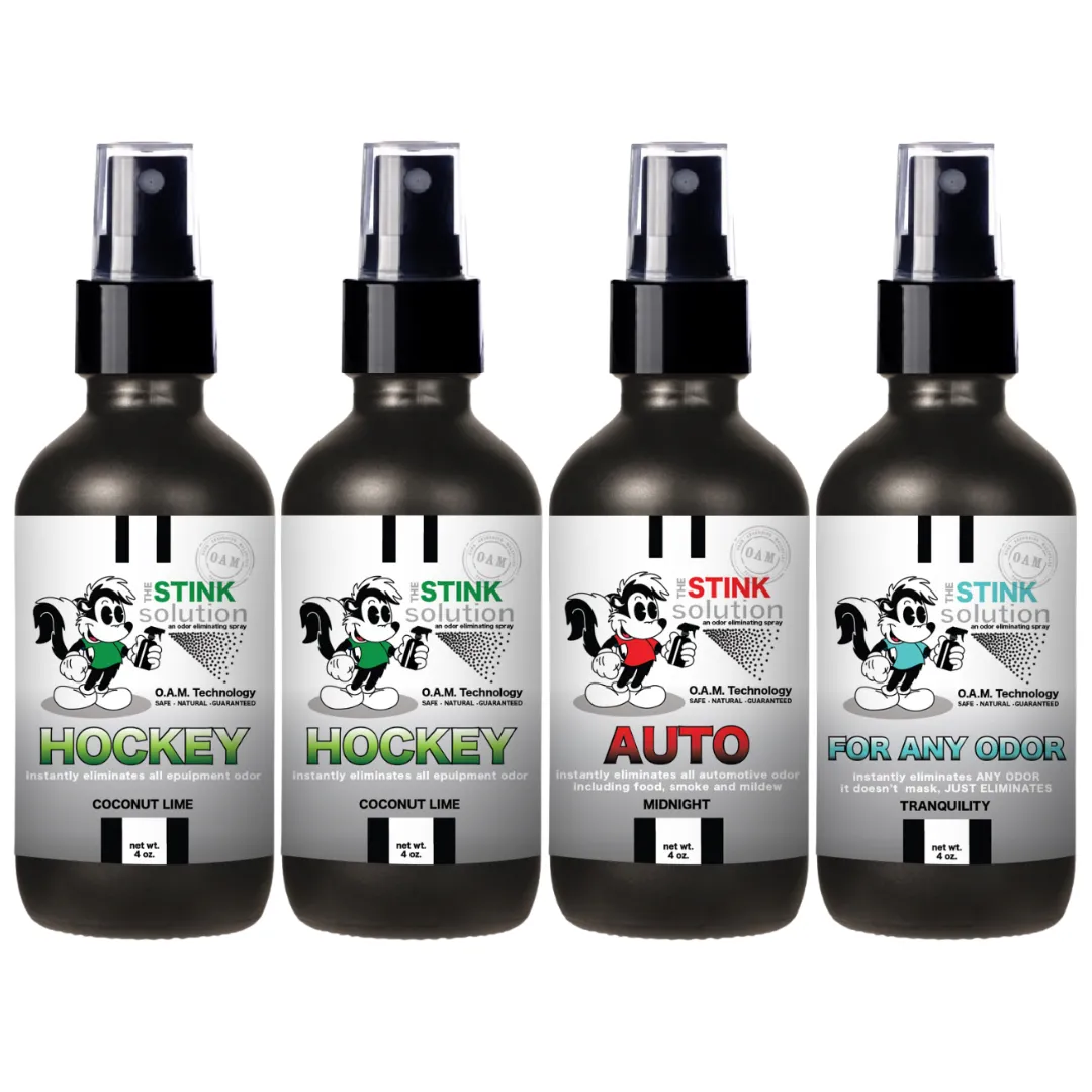 Buy 3 Get 1 FREE - Hockey Sampler Set 4 oz Odor Eliminating Sprays