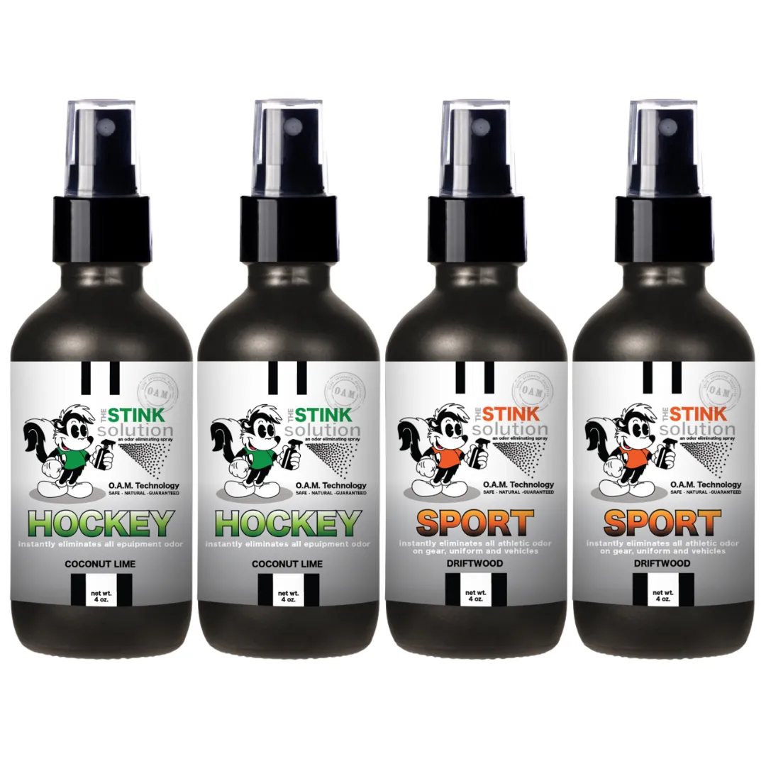 Buy 3 Get 1 FREE - Hockey Sampler Set 4 oz Odor Eliminating Sprays