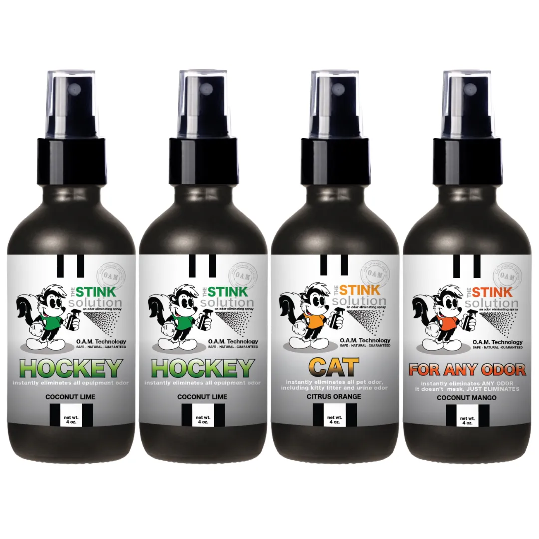 Buy 3 Get 1 FREE - Hockey Sampler Set 4 oz Odor Eliminating Sprays