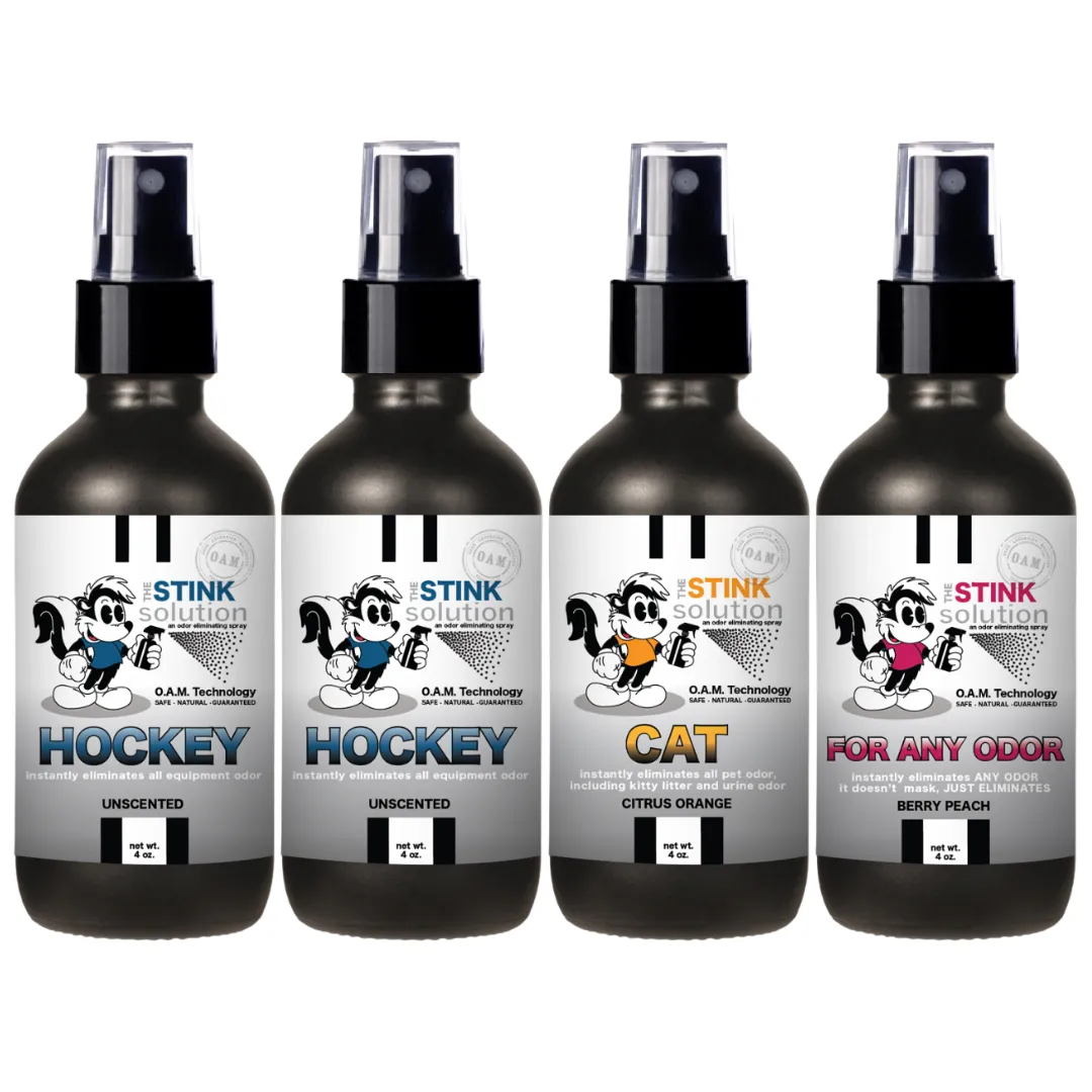 Buy 3 Get 1 FREE - Hockey Sampler Set 4 oz Odor Eliminating Sprays