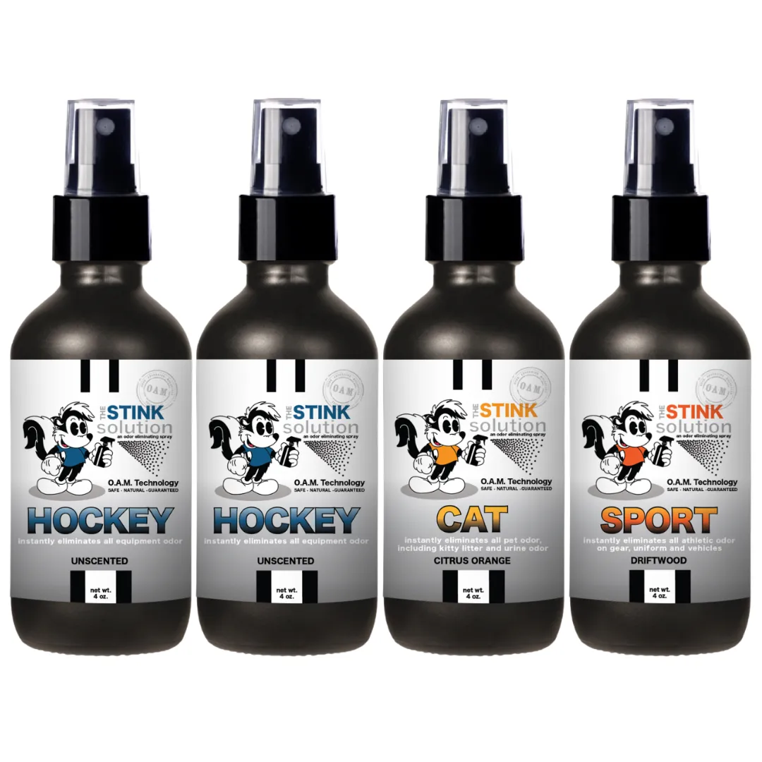 Buy 3 Get 1 FREE - Hockey Sampler Set 4 oz Odor Eliminating Sprays