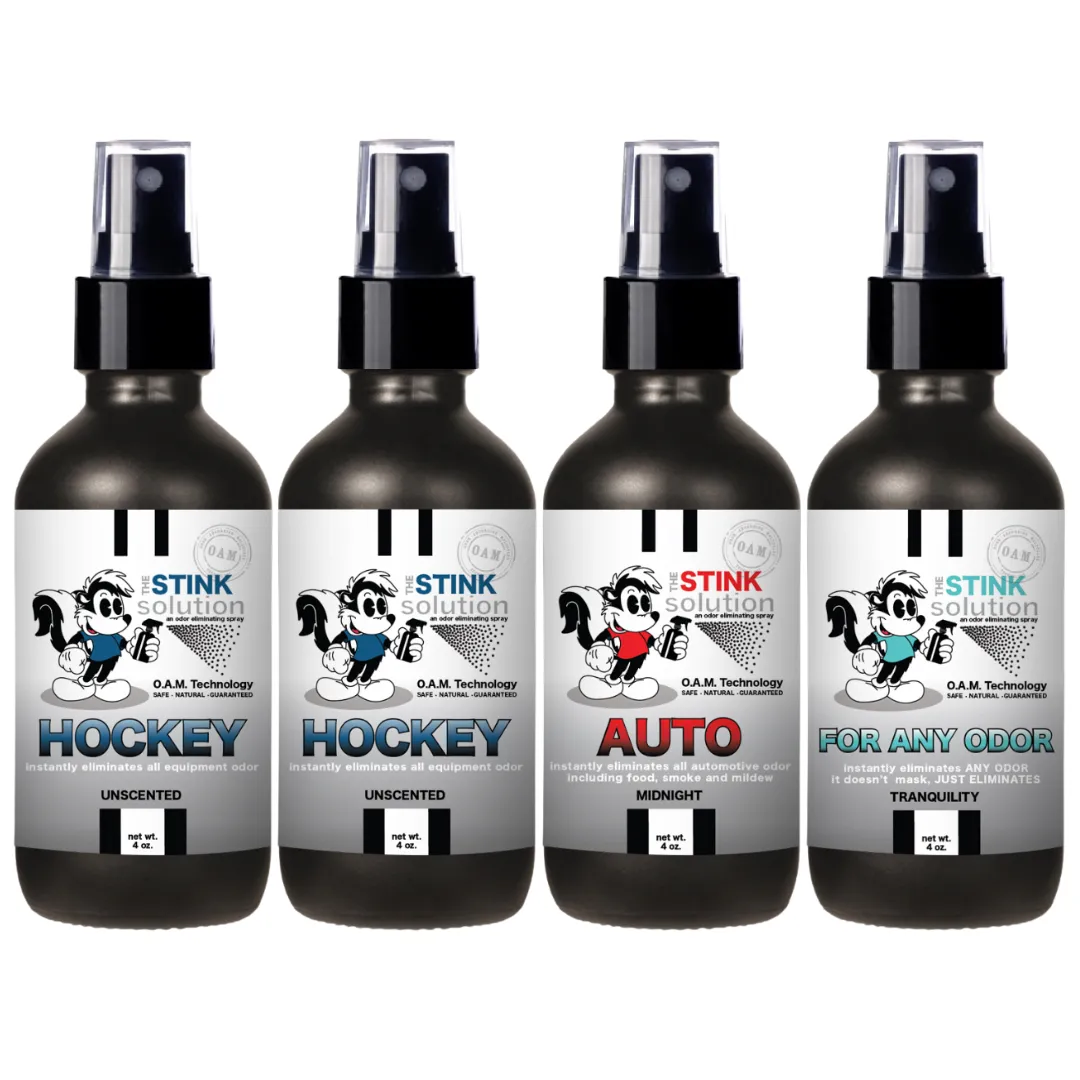 Buy 3 Get 1 FREE - Hockey Sampler Set 4 oz Odor Eliminating Sprays