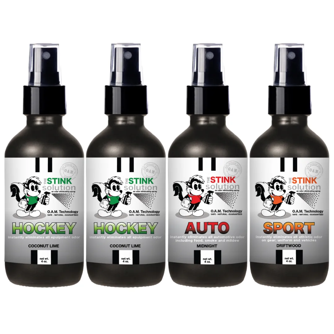 Buy 3 Get 1 FREE - Hockey Sampler Set 4 oz Odor Eliminating Sprays