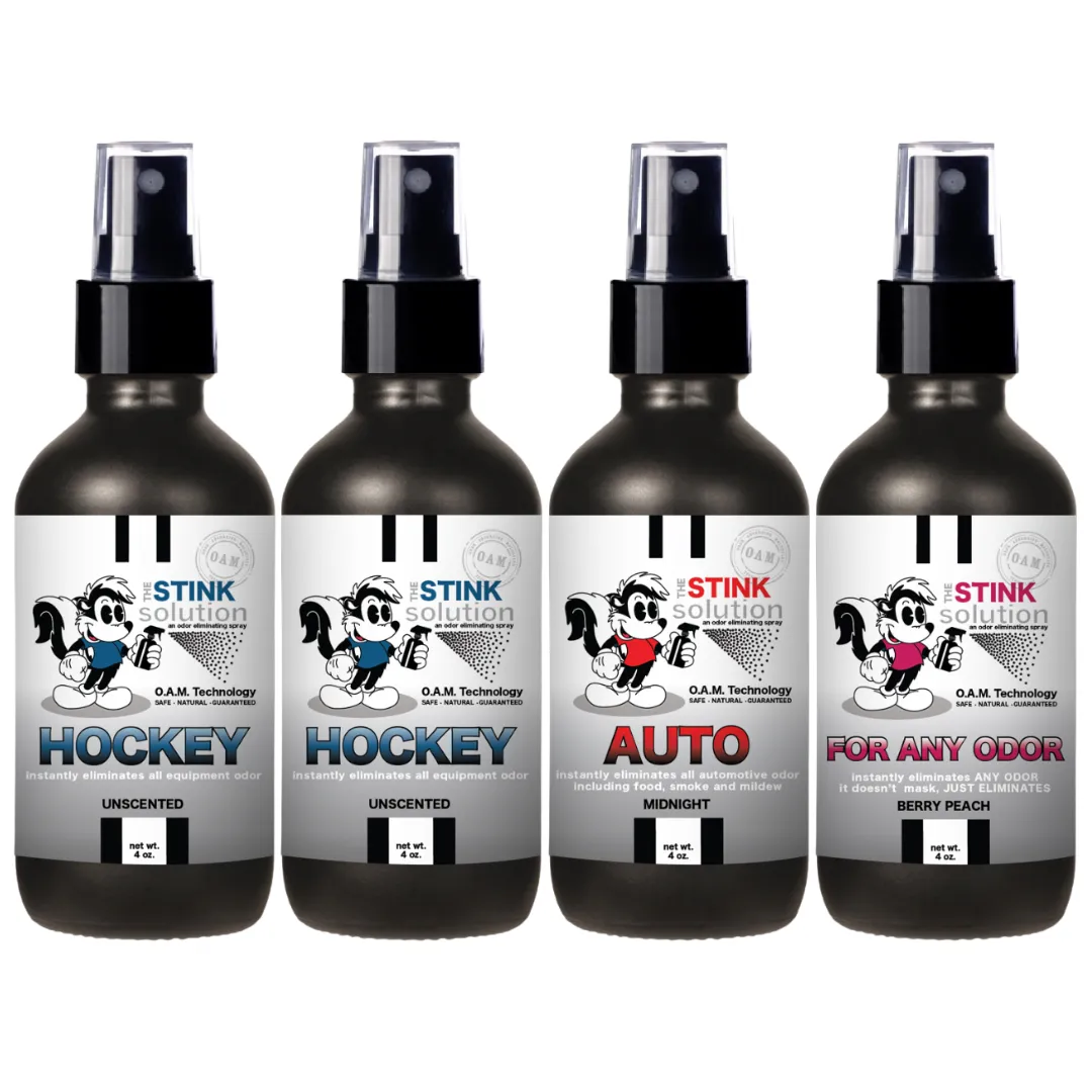 Buy 3 Get 1 FREE - Hockey Sampler Set 4 oz Odor Eliminating Sprays