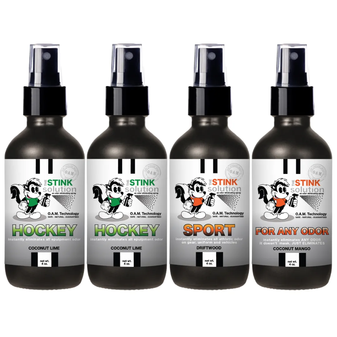 Buy 3 Get 1 FREE - Hockey Sampler Set 4 oz Odor Eliminating Sprays