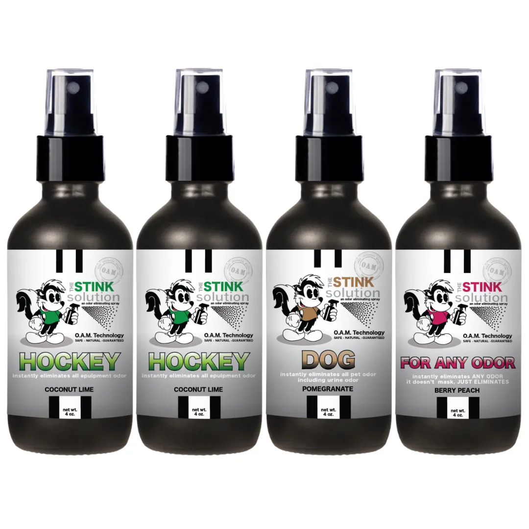 Buy 3 Get 1 FREE - Hockey Sampler Set 4 oz Odor Eliminating Sprays