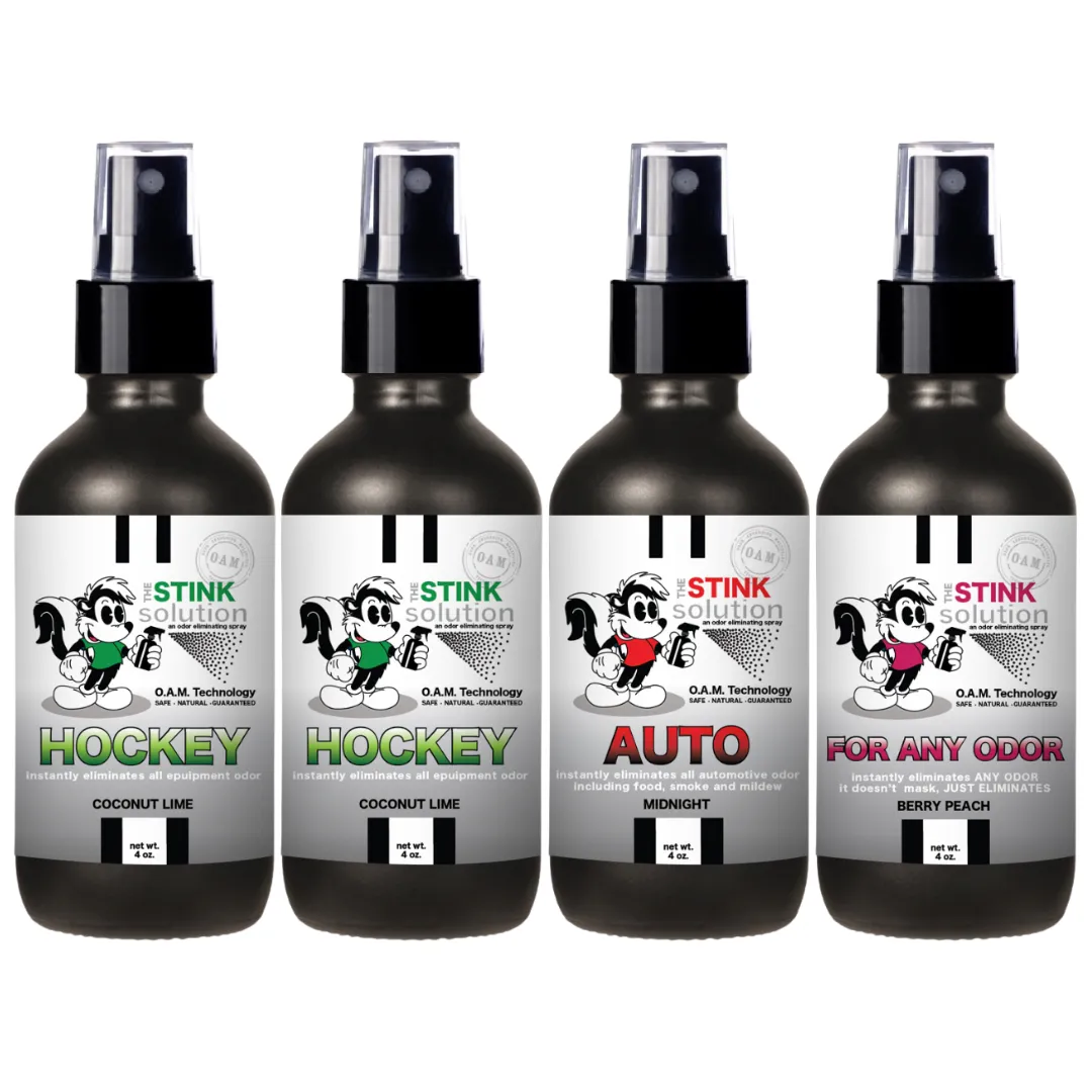 Buy 3 Get 1 FREE - Hockey Sampler Set 4 oz Odor Eliminating Sprays