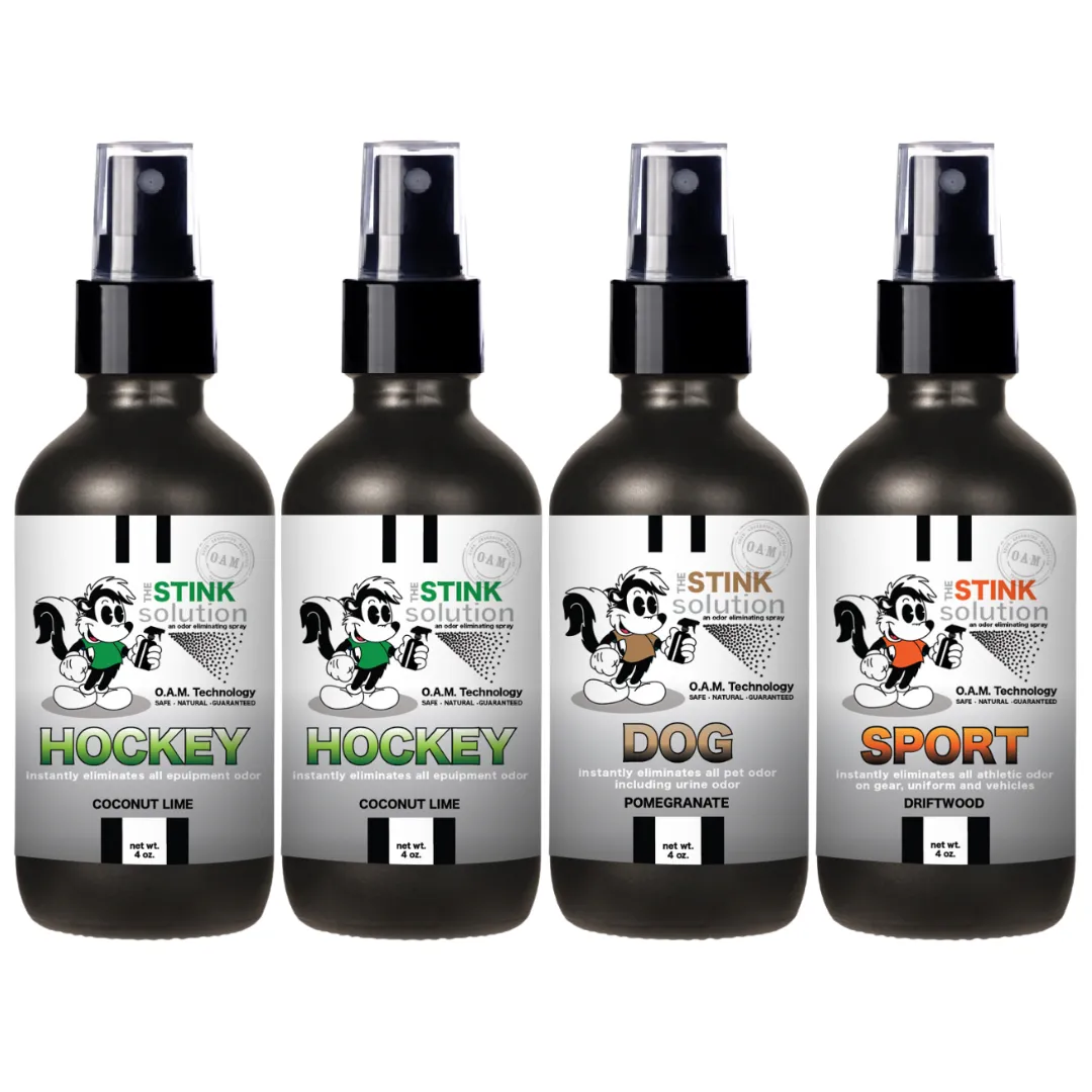 Buy 3 Get 1 FREE - Hockey Sampler Set 4 oz Odor Eliminating Sprays