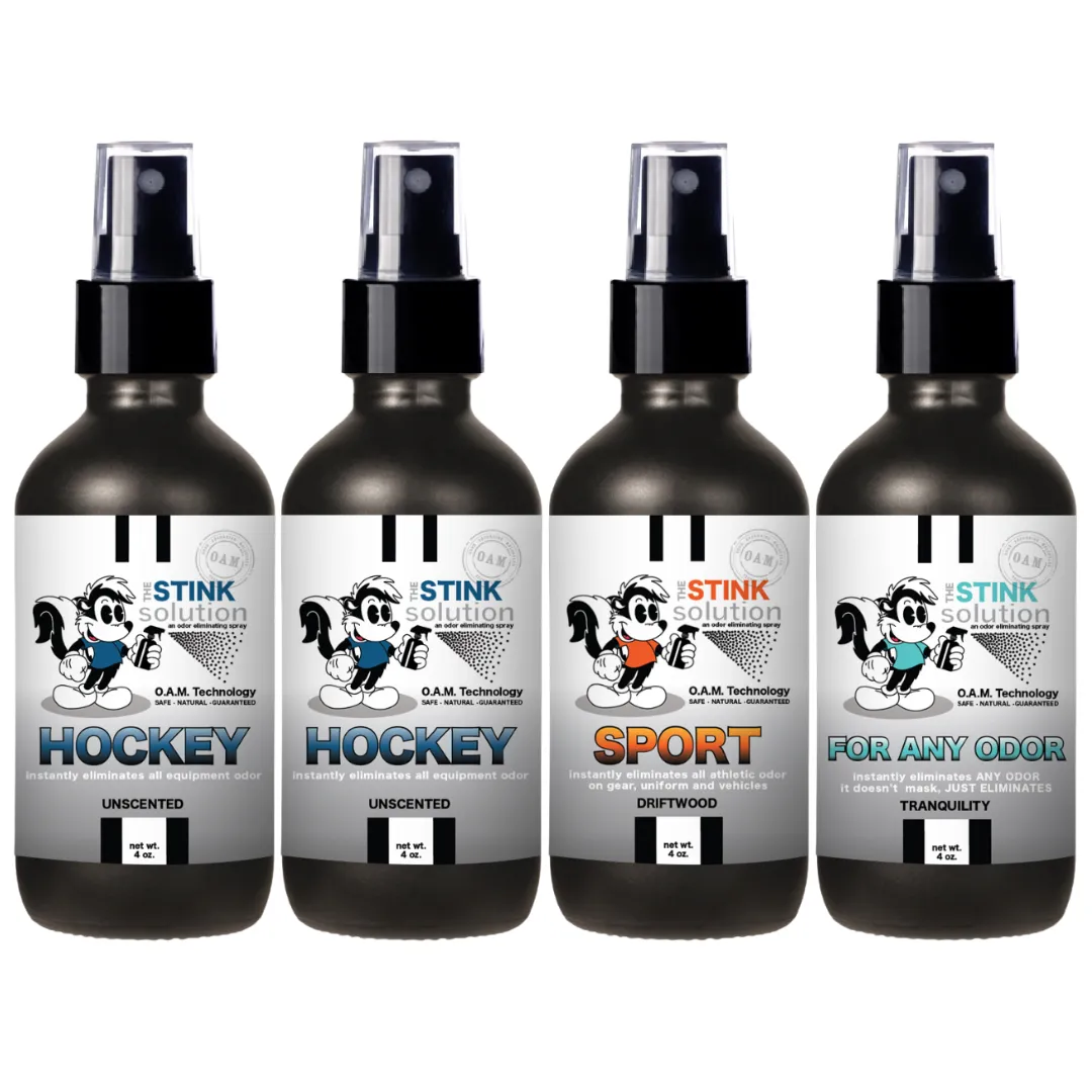 Buy 3 Get 1 FREE - Hockey Sampler Set 4 oz Odor Eliminating Sprays