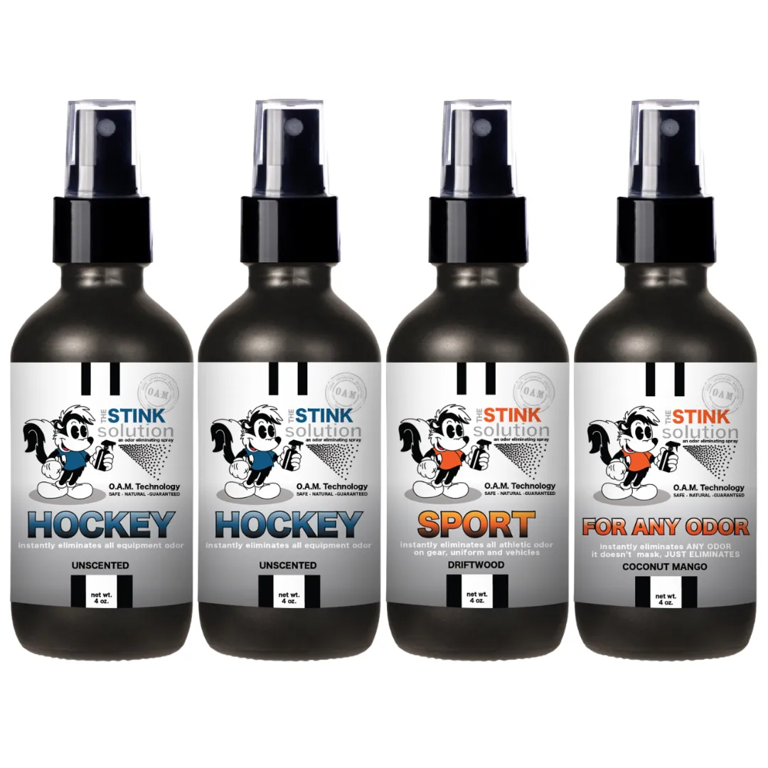 Buy 3 Get 1 FREE - Hockey Sampler Set 4 oz Odor Eliminating Sprays