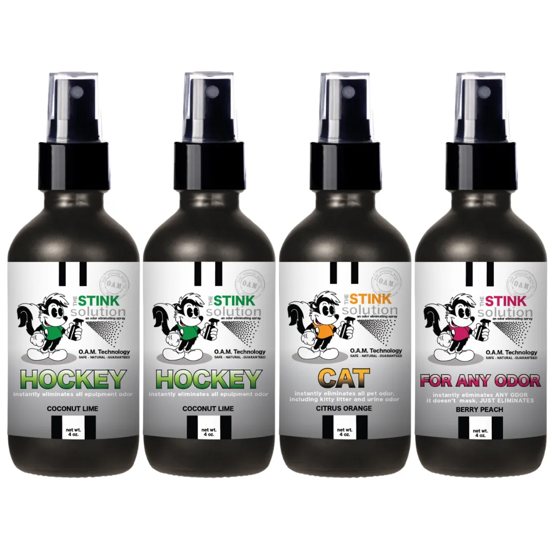 Buy 3 Get 1 FREE - Hockey Sampler Set 4 oz Odor Eliminating Sprays