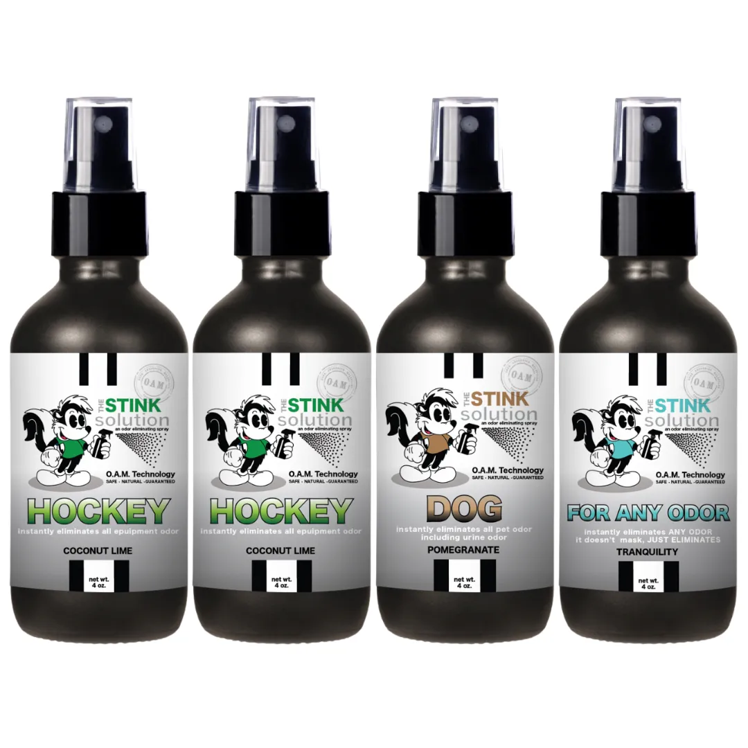 Buy 3 Get 1 FREE - Hockey Sampler Set 4 oz Odor Eliminating Sprays