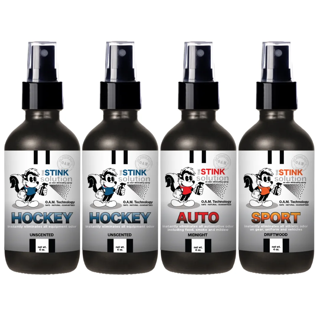 Buy 3 Get 1 FREE - Hockey Sampler Set 4 oz Odor Eliminating Sprays
