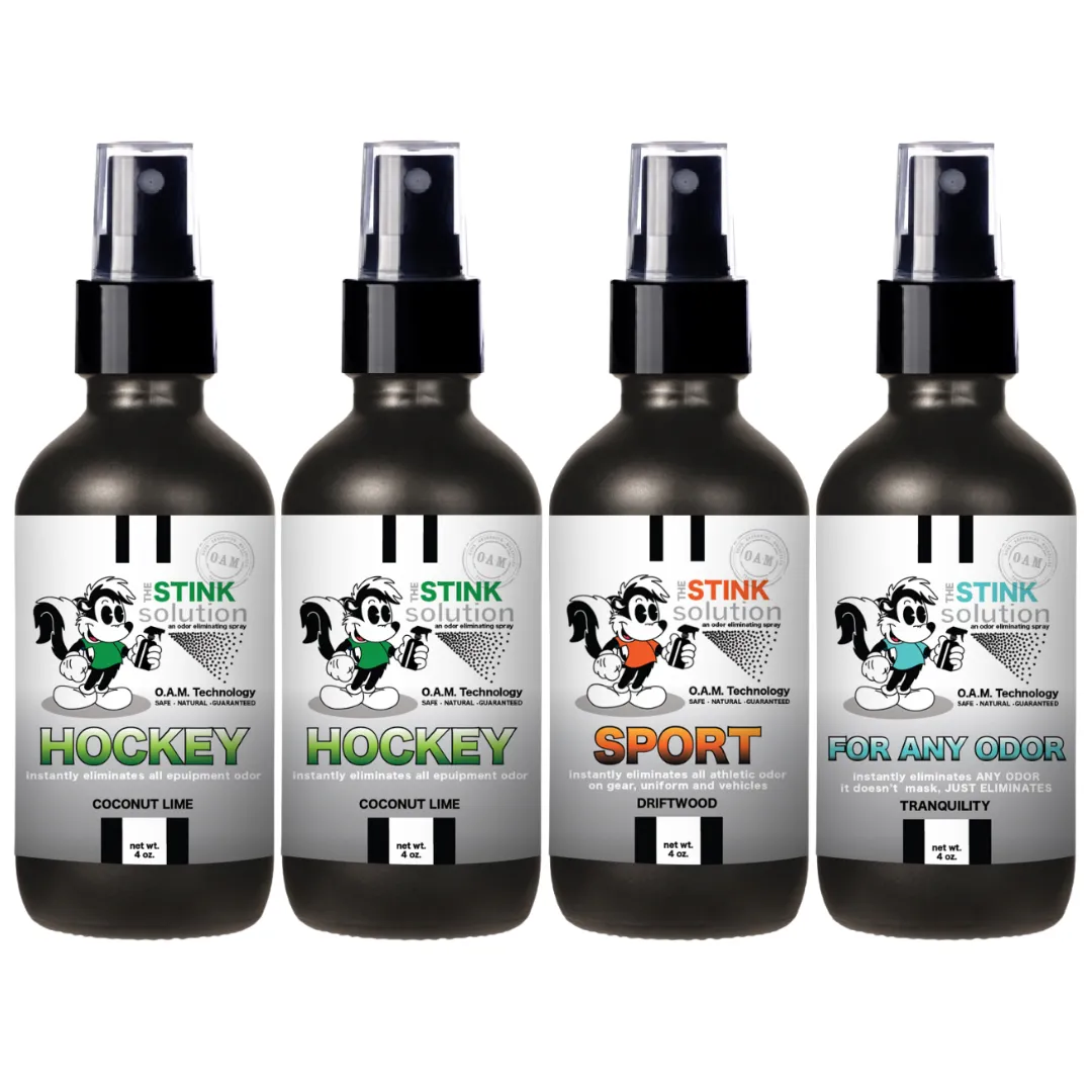 Buy 3 Get 1 FREE - Hockey Sampler Set 4 oz Odor Eliminating Sprays