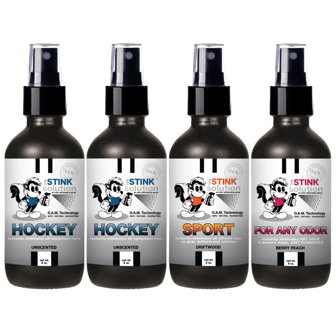 Buy 3 Get 1 FREE - Hockey Sampler Set 4 oz Odor Eliminating Sprays