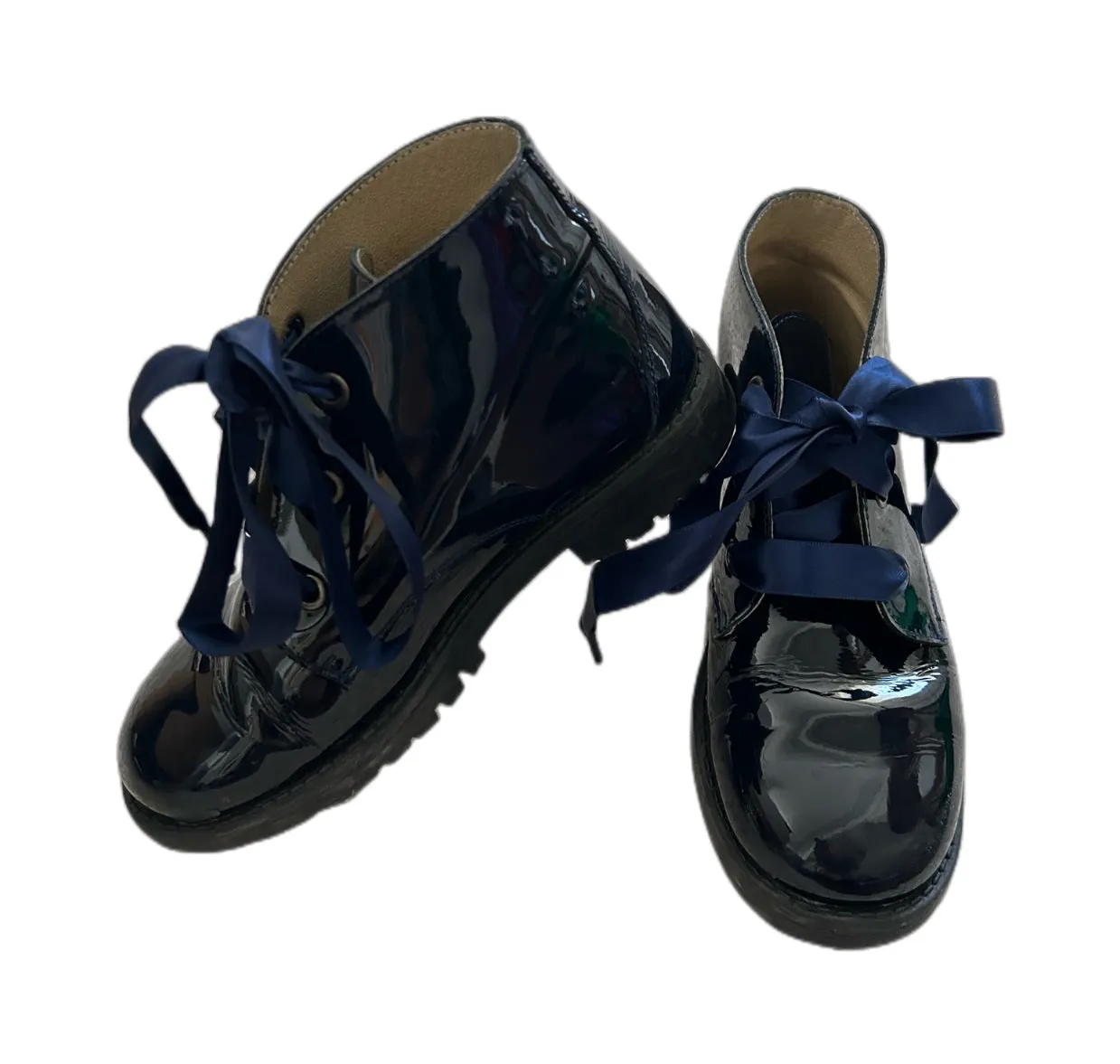 Caminito blue patent boots - EU 34 - youth size 3