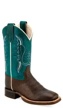 CLBSC1803-11 Cowboy Boot CHILD Teal/Brown