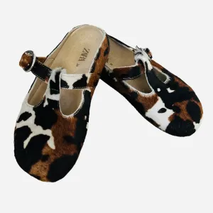 Cowhide Clogs, 34 (3.5 youth) // Zara