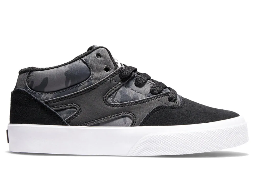 DC Boys “Kalis Vulc Mid” Camo/Black Shoes: Size 3 to 7