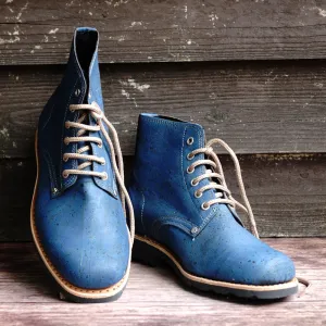 Everest Cork Lace-up Boots - Blue