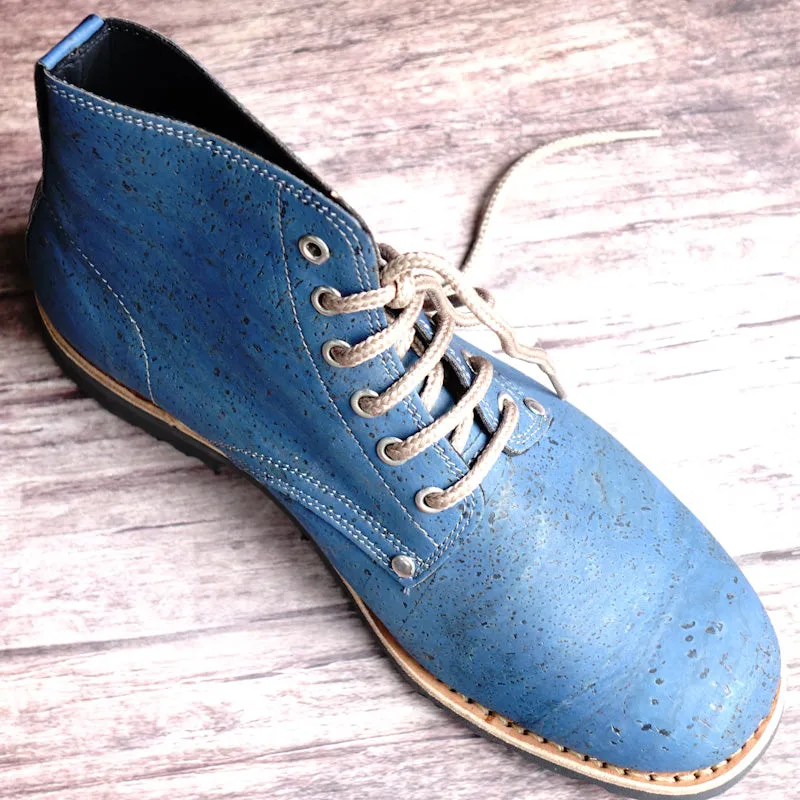 Everest Cork Lace-up Boots - Blue