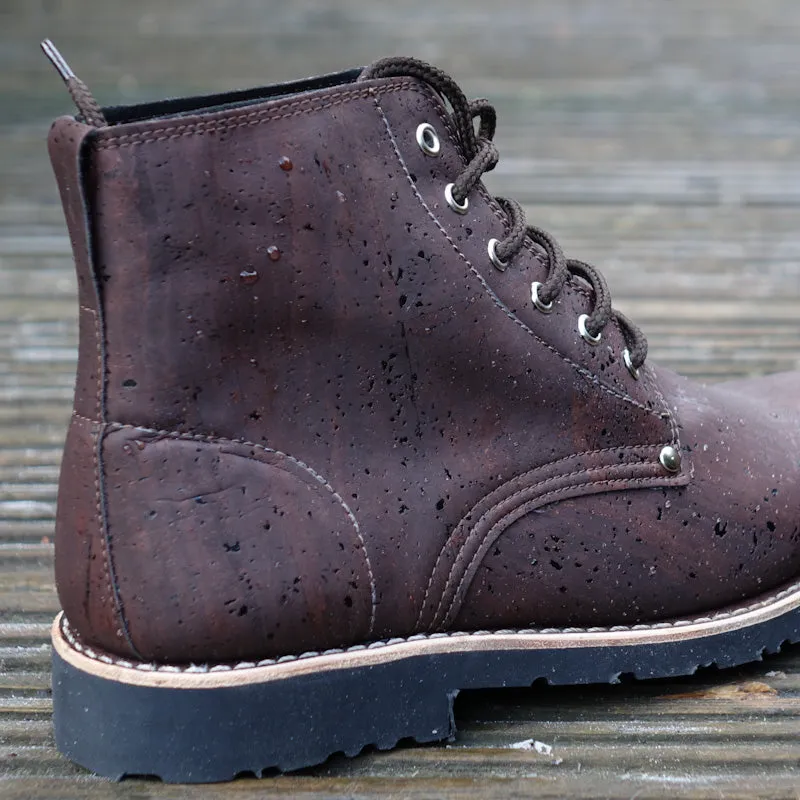 Everest Cork Lace-up Boots - Brown