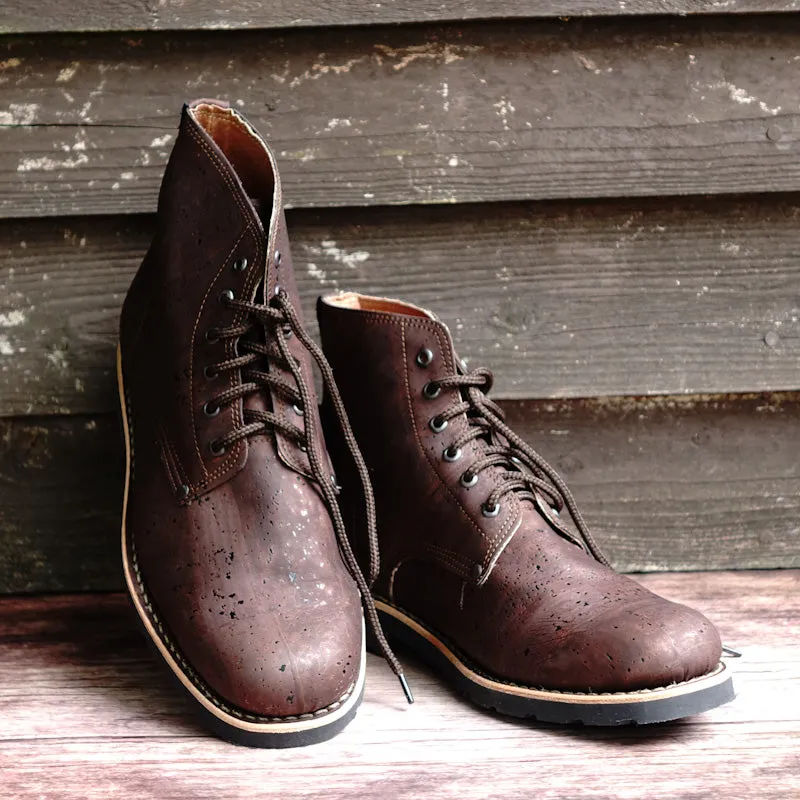 Everest Cork Lace-up Boots - Brown