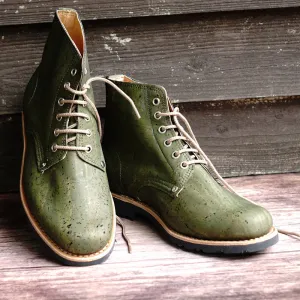 Everest Cork Lace-up Boots - Jungle Green