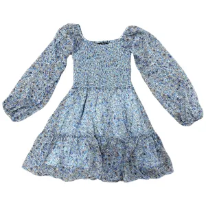 FBZ Blue Floral Smocked Dress