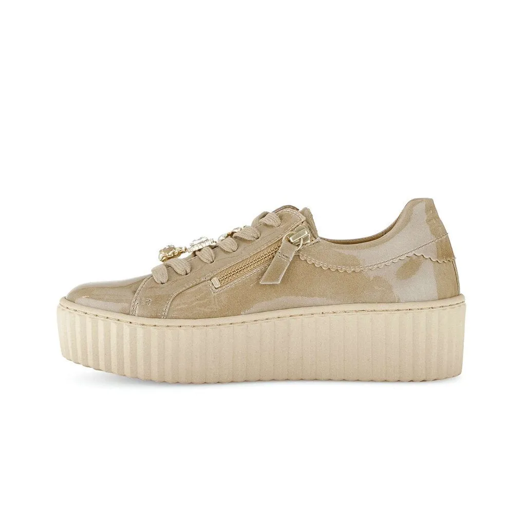 *FINAL SALE*53.201-92 - Beige Patent Leather ||*VENTE FINALE*53.201-92 - Cuir verni beige