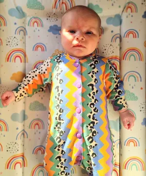 Freestyle Stripe Sleepsuit, Super Soft, Cute and Cosy for Day or Night