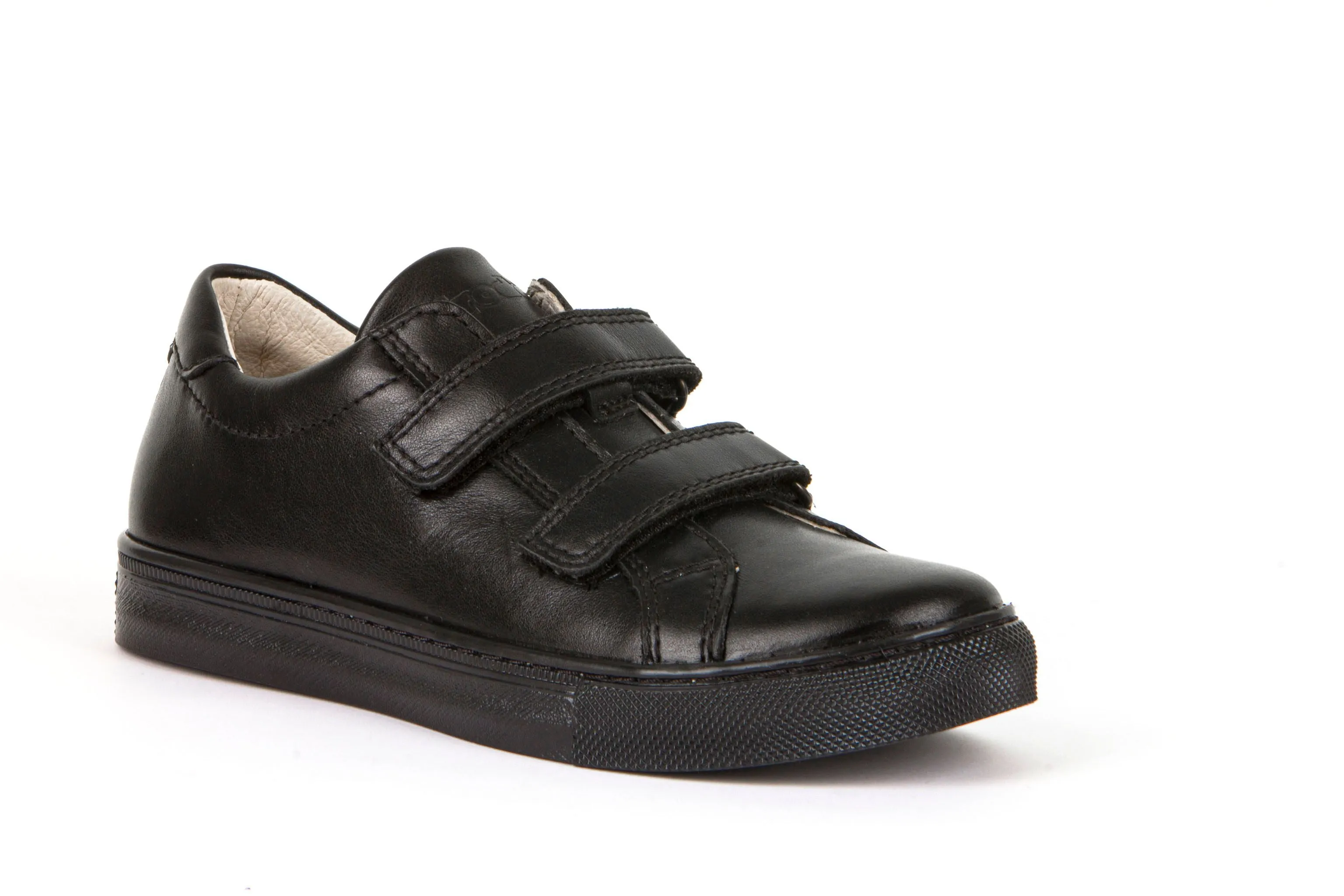 Froddo Black leather Velcro School Shoes