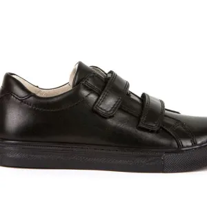 Froddo Black leather Velcro School Shoes