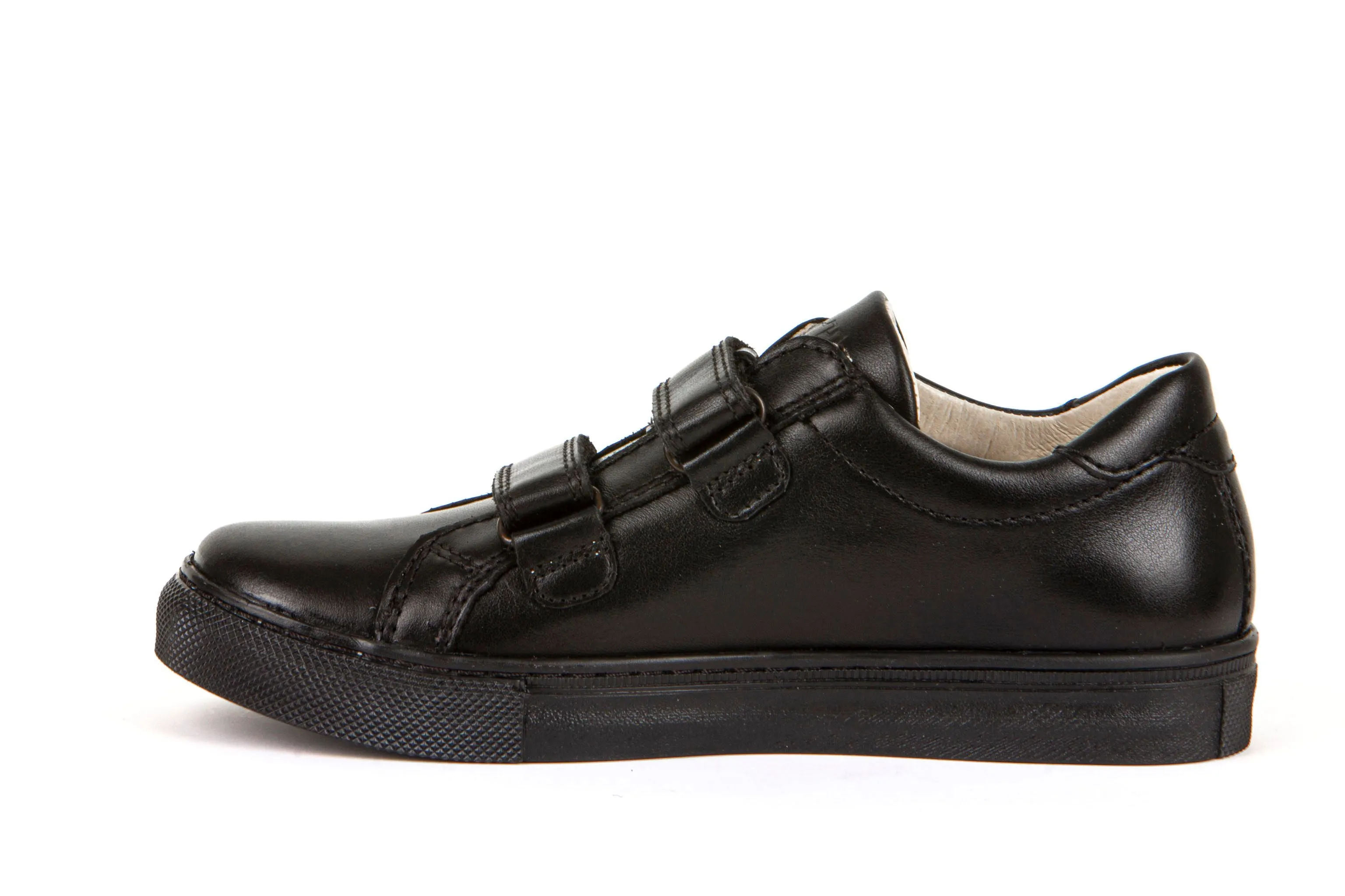 Froddo Black leather Velcro School Shoes
